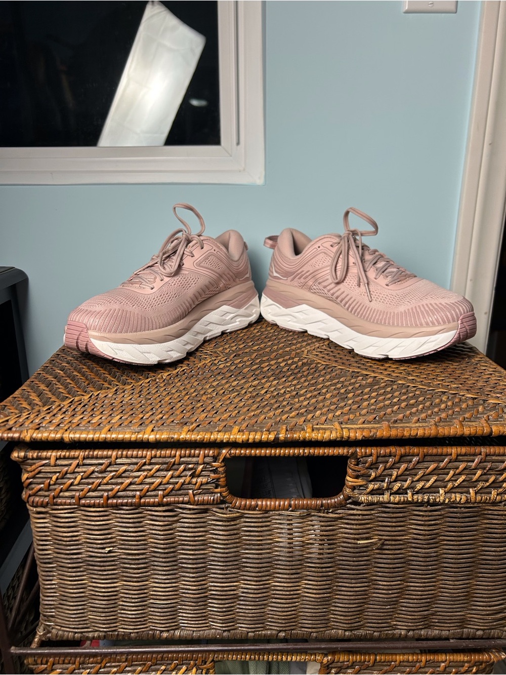 Hoka One Bondi 7 Shoes Blush Pink Women’s 9.5 Wide Athletic Running Active Wear - Picture 8 of 9